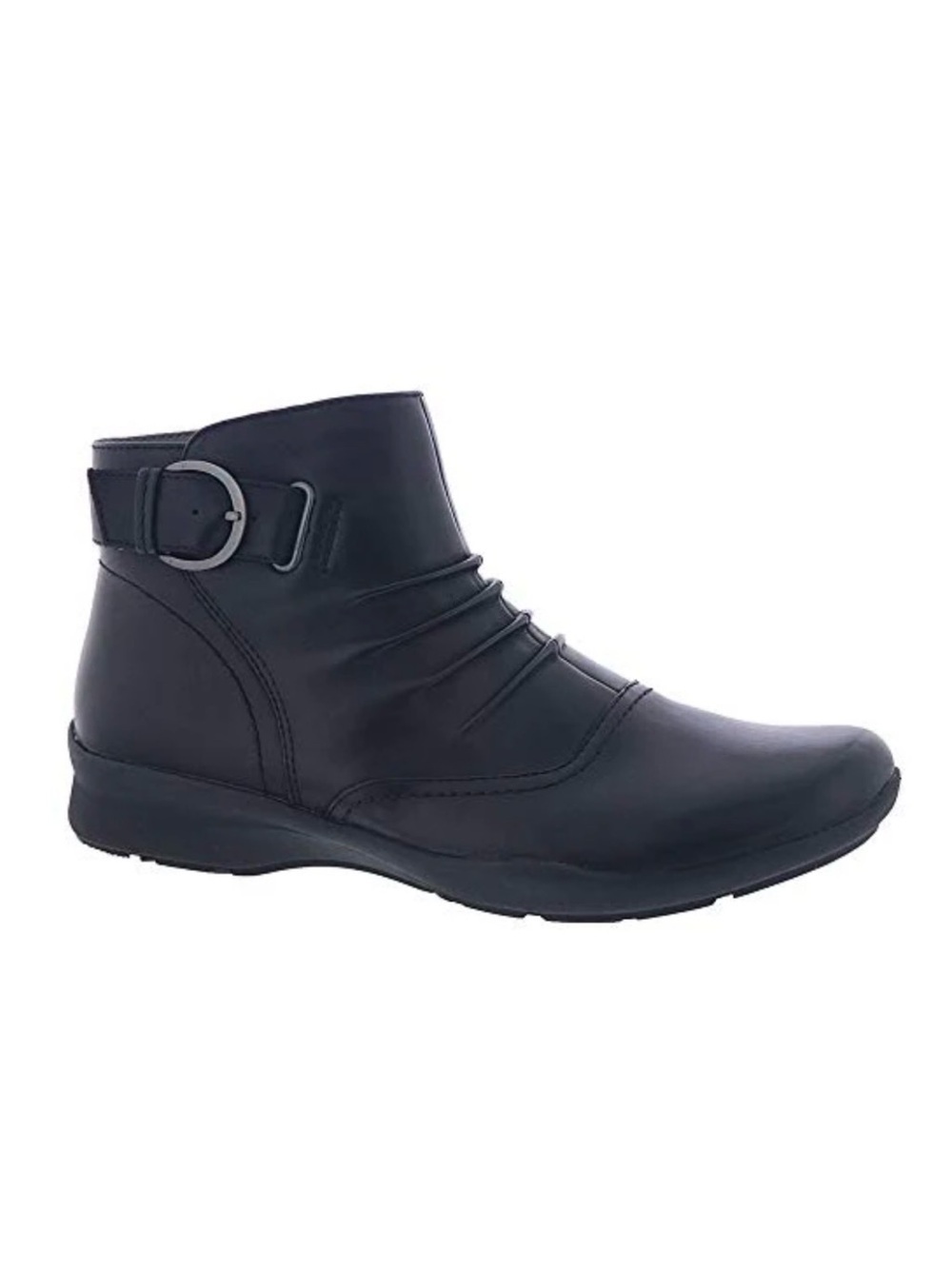 Earth Natural Black Leather Tahoe Relief Pod Ankle Boot Booties -Sz 10, Like New